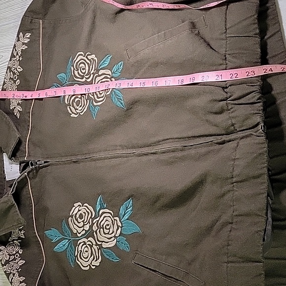 PACSUN Western Floral Embroidered Gas Jacket Mens Size Large - Picture 7 of 11